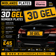 Load image into Gallery viewer, 3D Gel Number Plates Road Legal