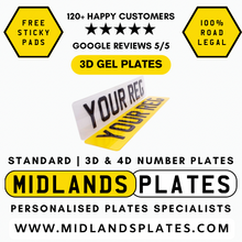 Load image into Gallery viewer, 3D Gel Number Plates Road Legal