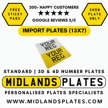 Load image into Gallery viewer, Import Plates (13x7) Show Plates

