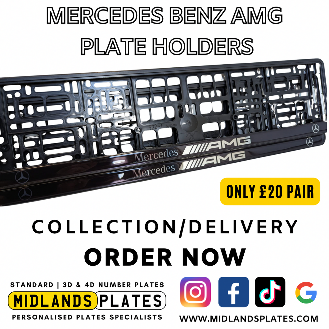 Mercedes Benz AMG Plate Holders Pair