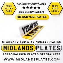 Load image into Gallery viewer, 4D Acrylic Number Plates Road Legal
