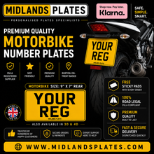 Load image into Gallery viewer, Motorbike Plates (9x7) Rear Only Road Legal

