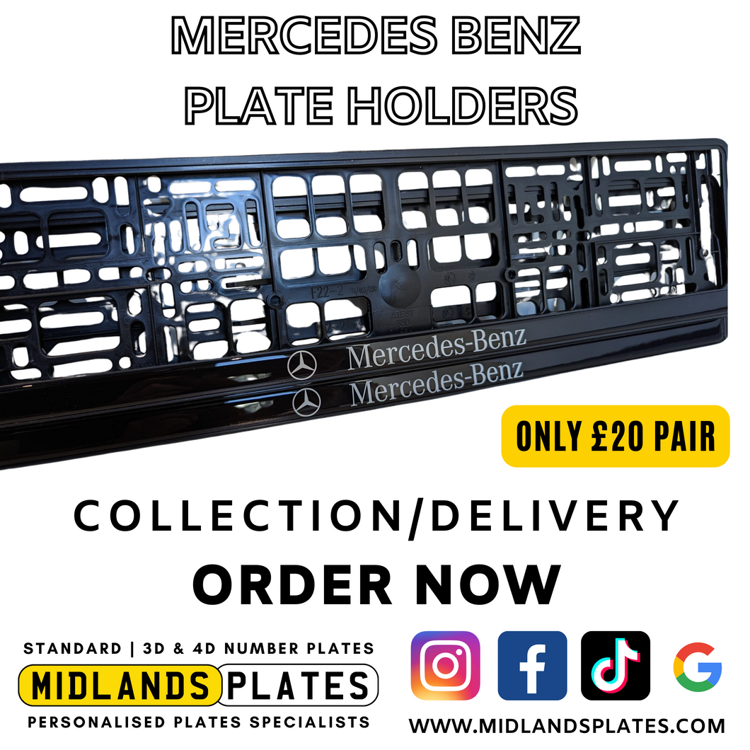 Mercedes Benz Plate Holders Pair