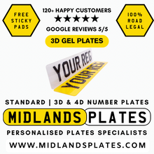 Load image into Gallery viewer, 3D Gel Number Plates Road Legal
