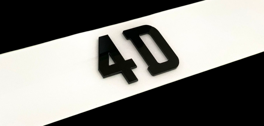 4D Acrylic Number Plates Show Plates